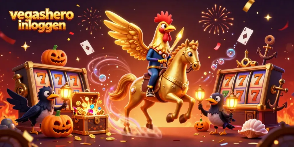 Engage in the captivating world of vegashero inloggen with a vibrant casino scene filled with dynamic characters and game elements.