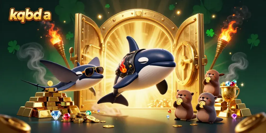 Experience the thrill of kqbd a with colorful sea creatures in a dazzling treasure-filled scene.
