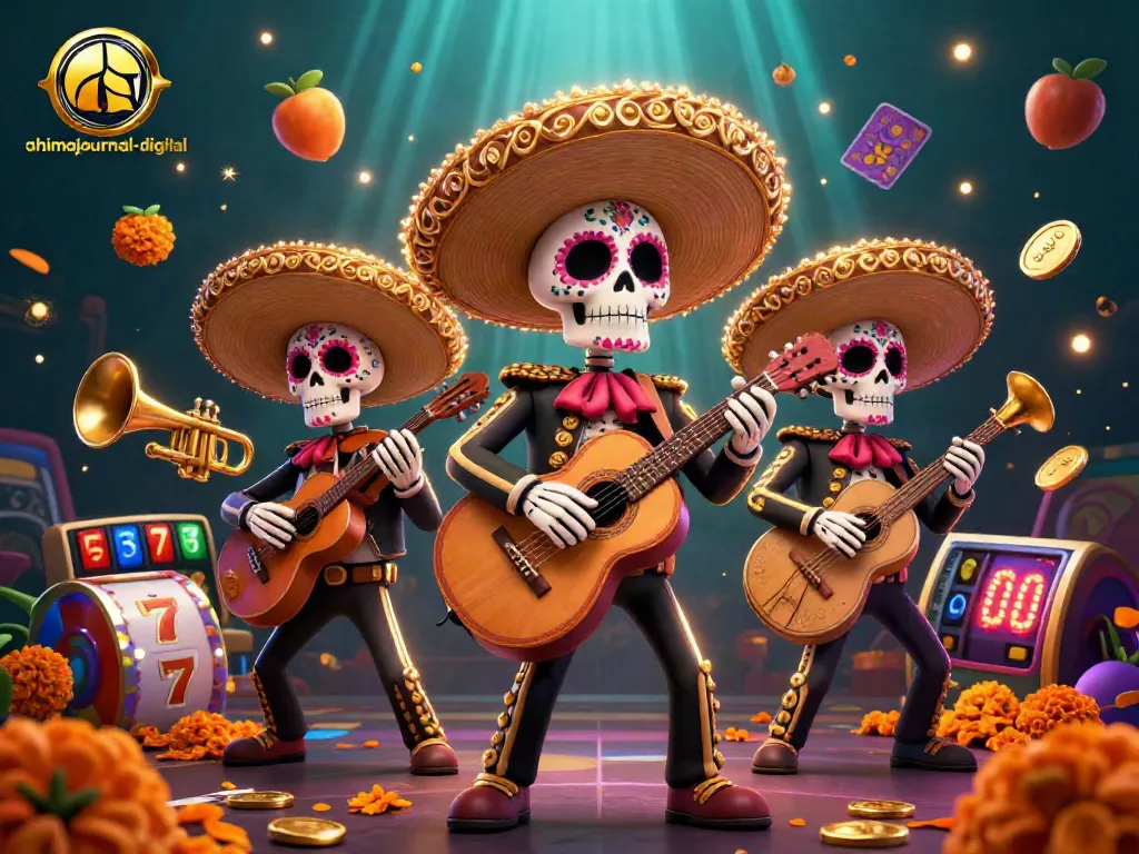 Experience slots excitement with ahimajournal-digital as a mariachi band performs in vibrant casino scene.