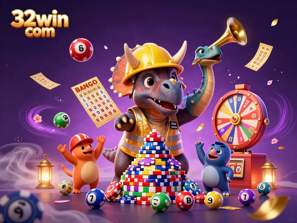 Win big with 32win com: A vibrant scene of fun and celebration in the casino world.